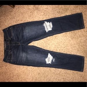 Dark wash tom-girl jeans